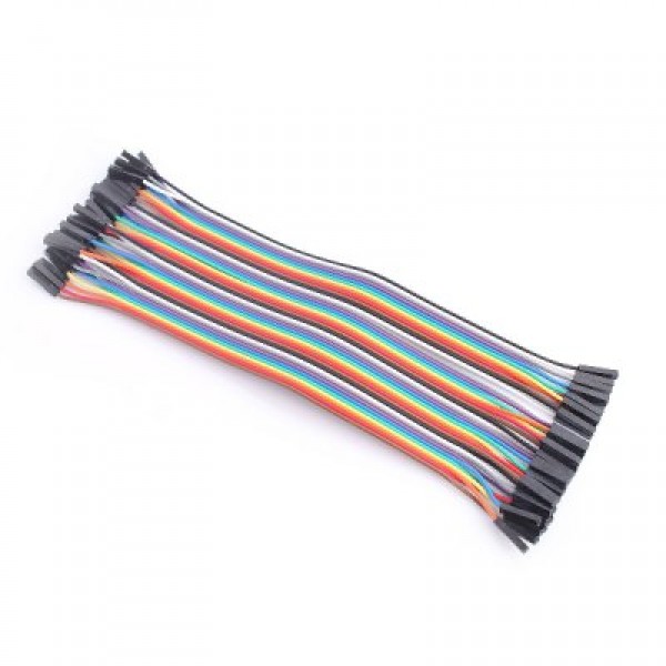 Rainbow Color 40-Pin Female to Female Jumper Wire Dupont Cable F