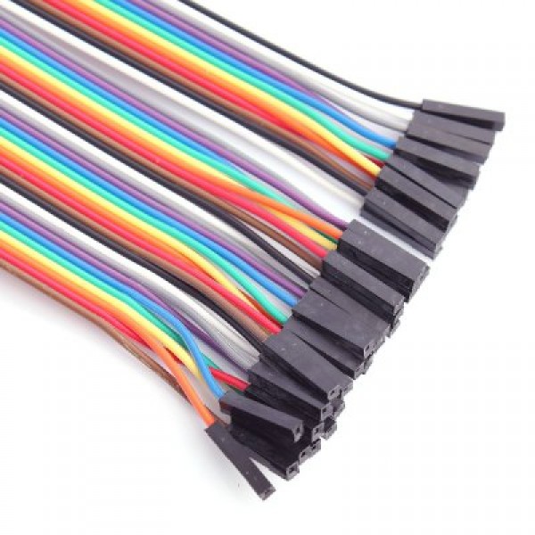 Rainbow Color 40-Pin Female to Female Jumper Wire Dupont Cable F