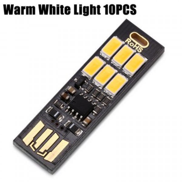 USB Power LED Touch Board Keyboard Warm White Light Nightlight M