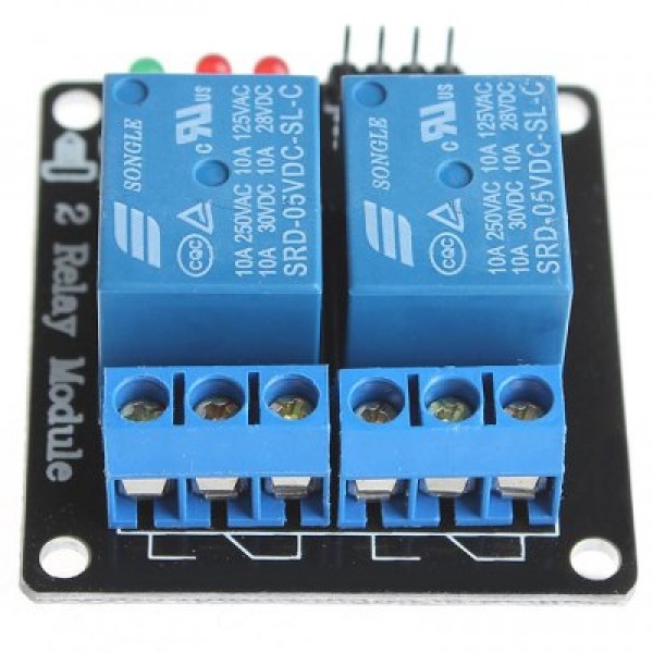 2 Channel 5V Relay Expansion Board Module with Optical Coupler